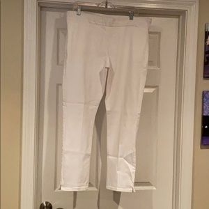 NYDJ size 12 pull up white ankle length jeans $28